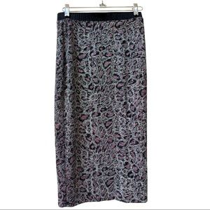 Leith High Waist Midi Pencil Skirt Leopard Print
